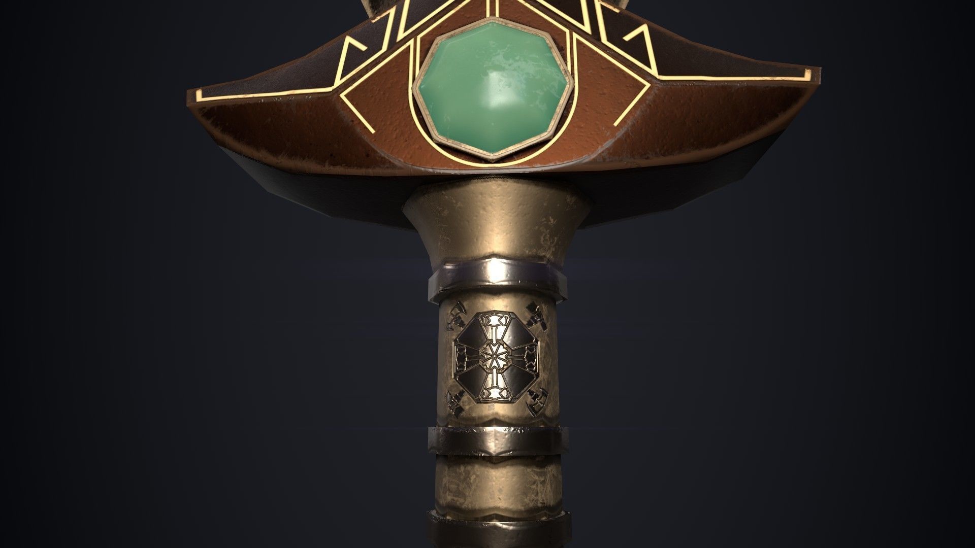 Dwarven Sword Low-poly 3D model_6