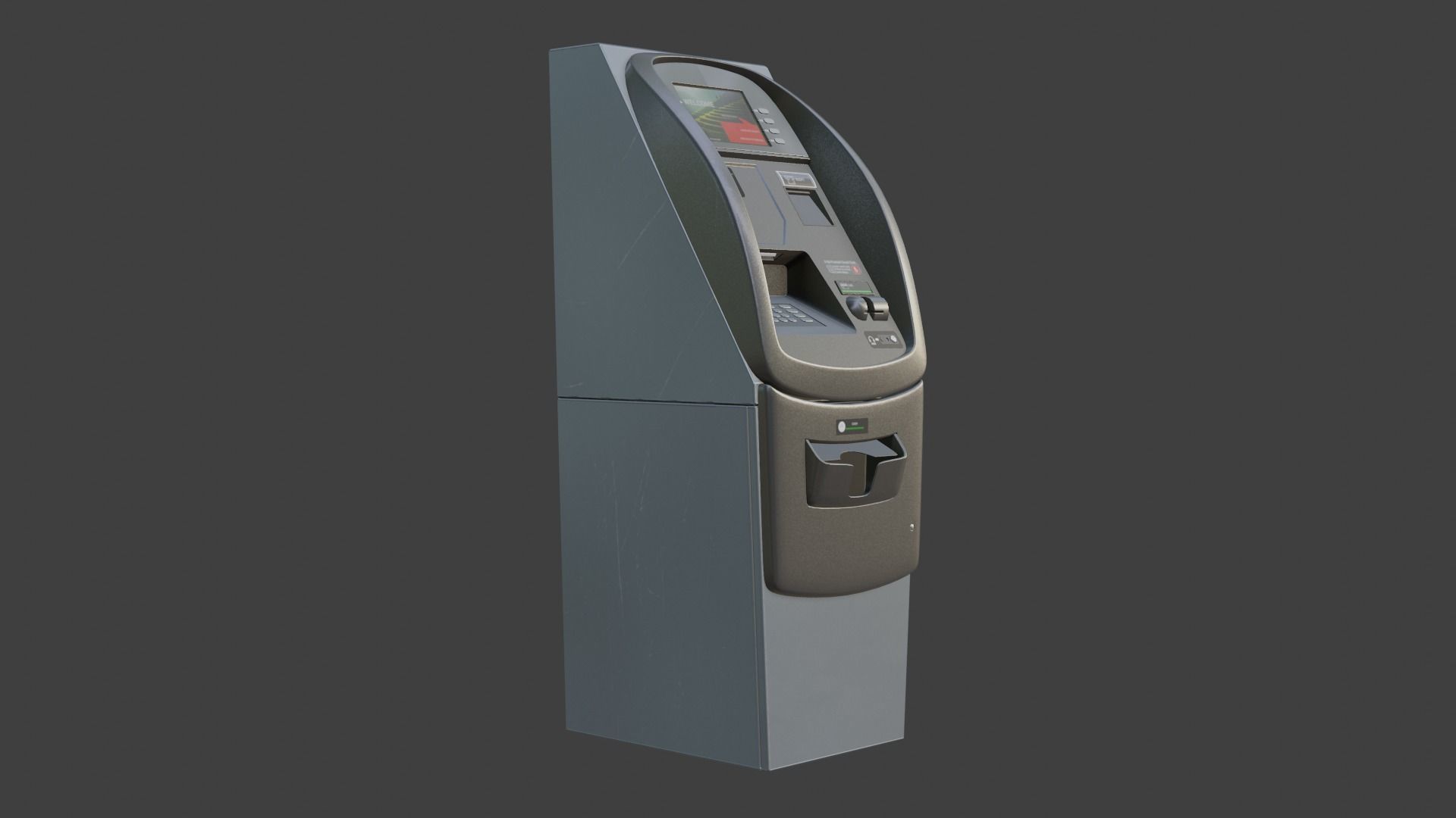 ATM on ground Low-poly 3D model_2