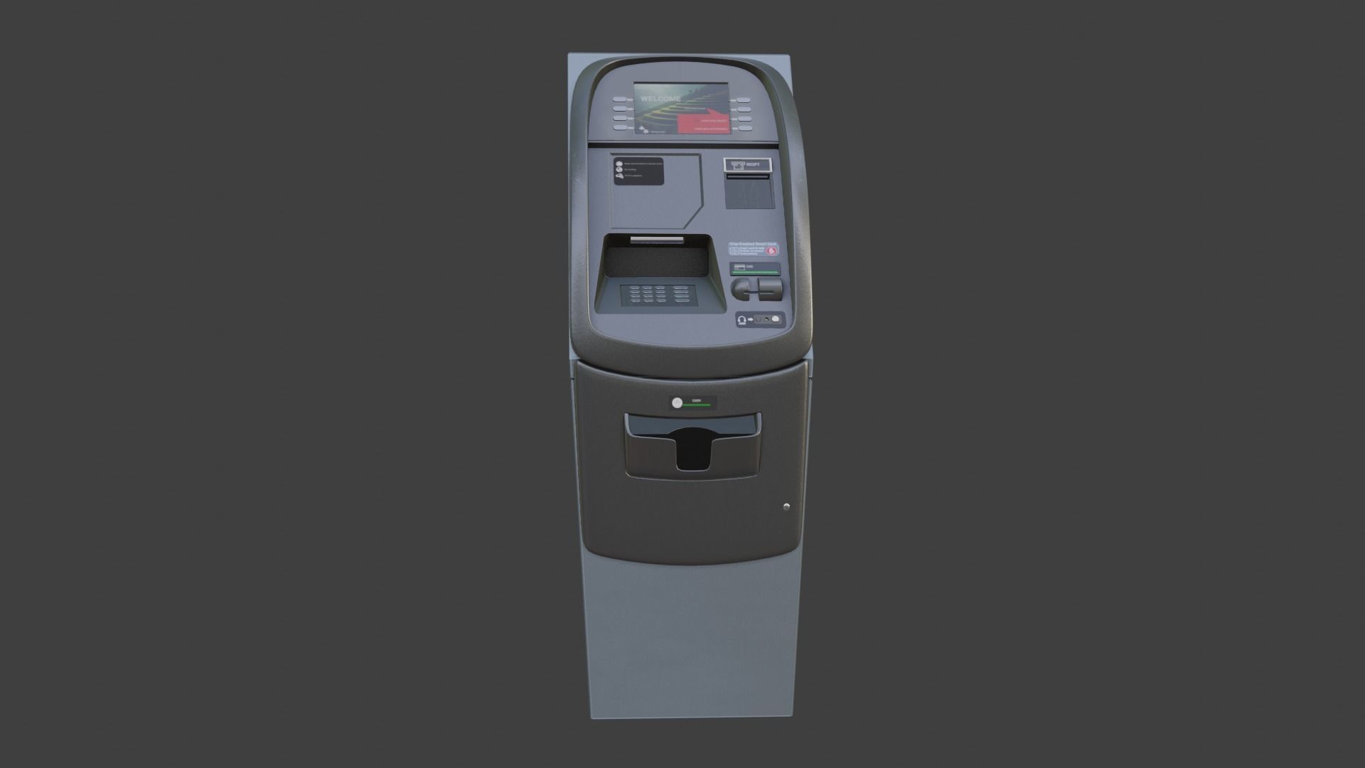 ATM on ground Low-poly 3D model_1