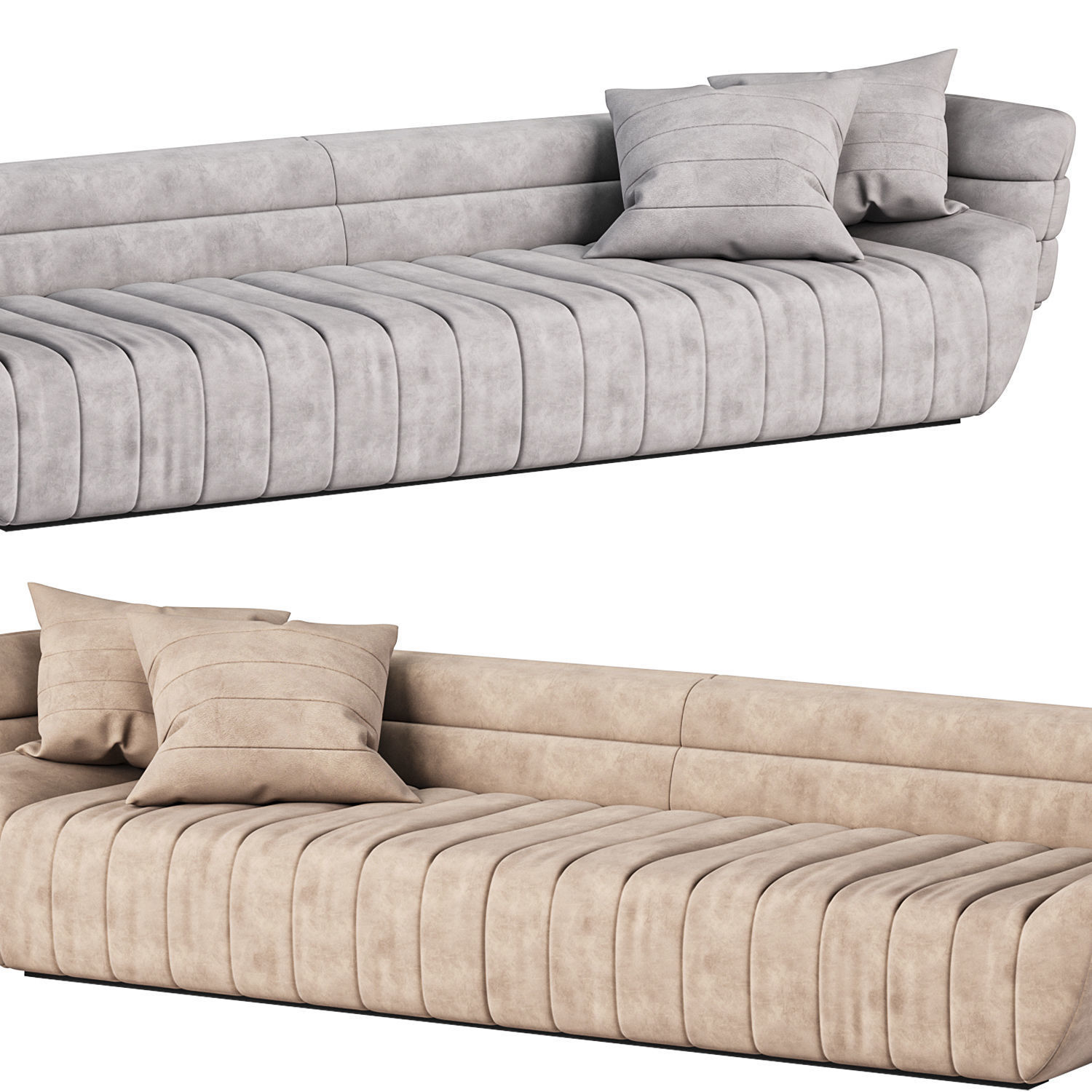 Baxter Sofa Low-poly 3D model_2