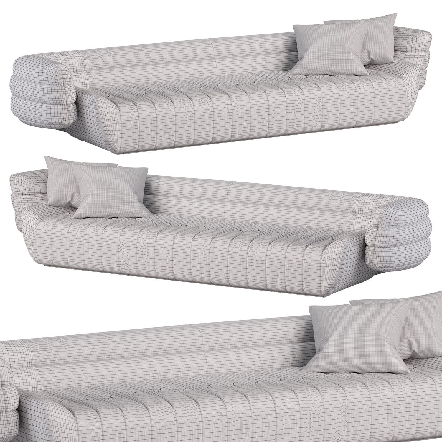 Baxter Sofa Low-poly 3D model_4