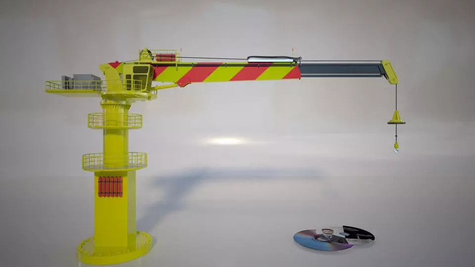Winch crane Free 3D model