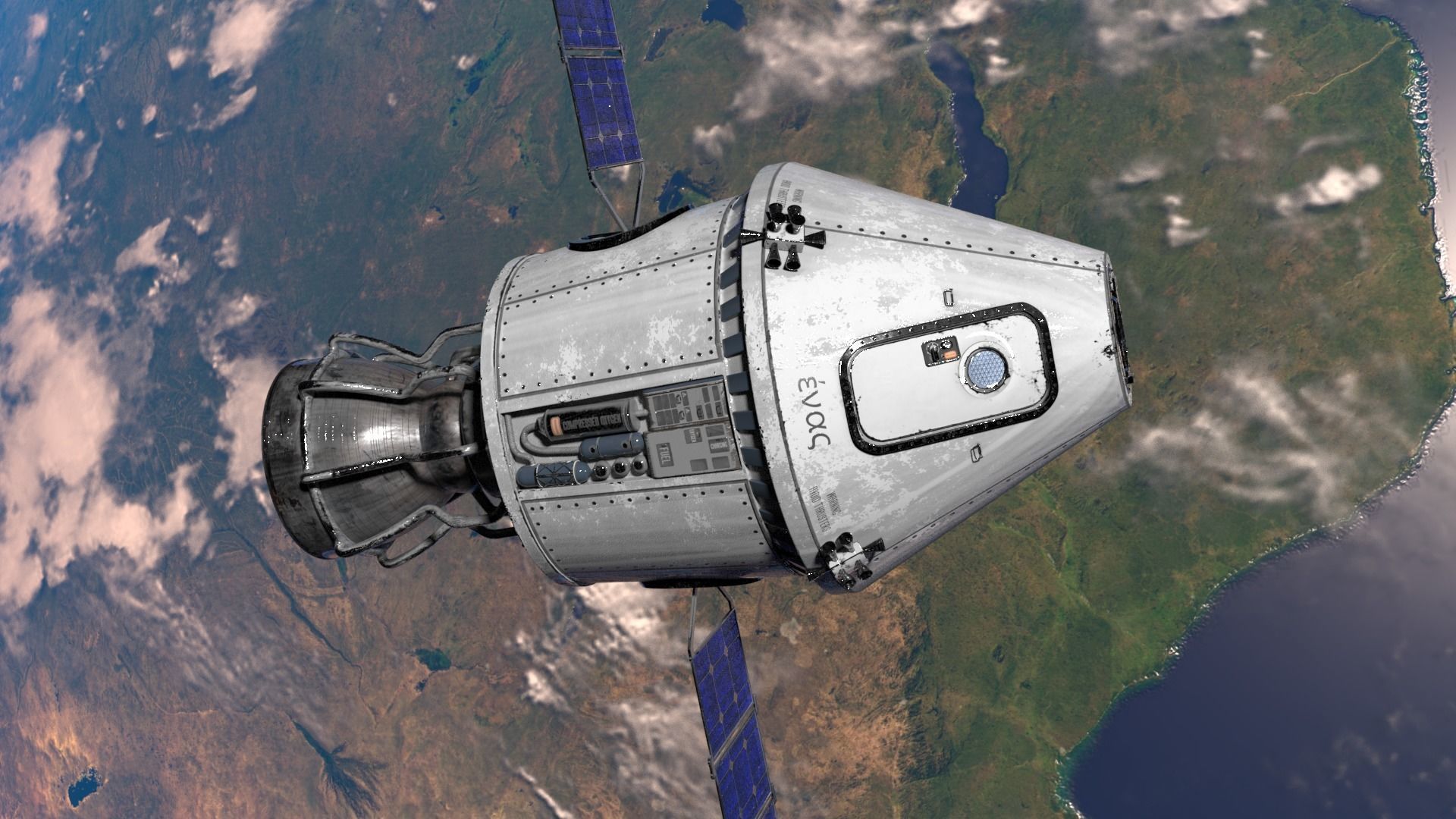 Spaceship 3D model_1