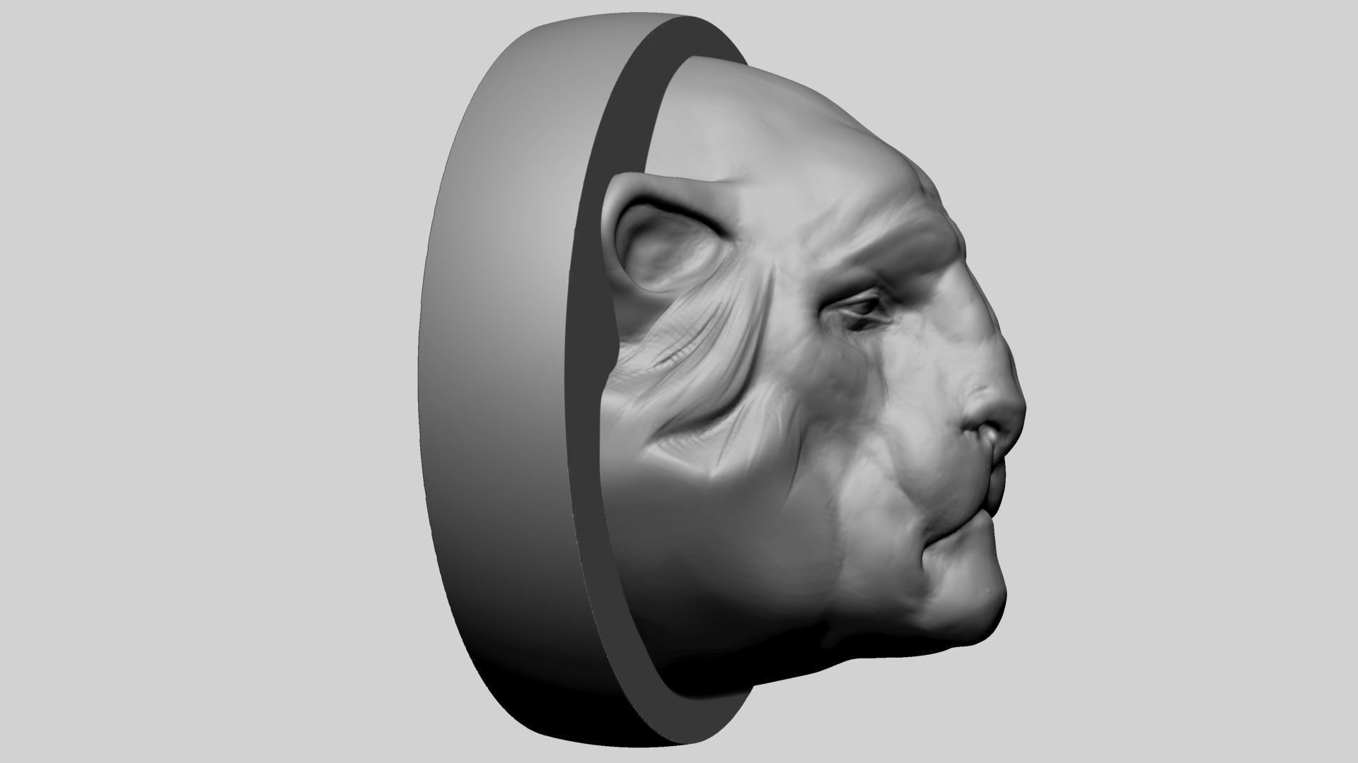 Creature Head Printable A 3D print model_2