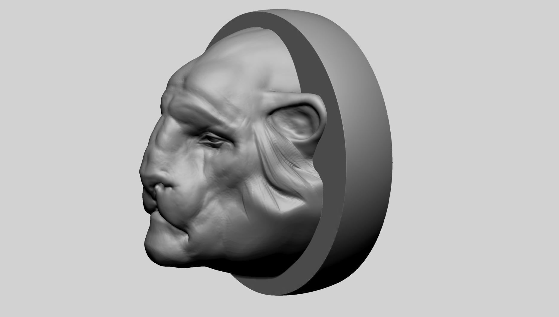 Creature Head Printable A 3D print model_6