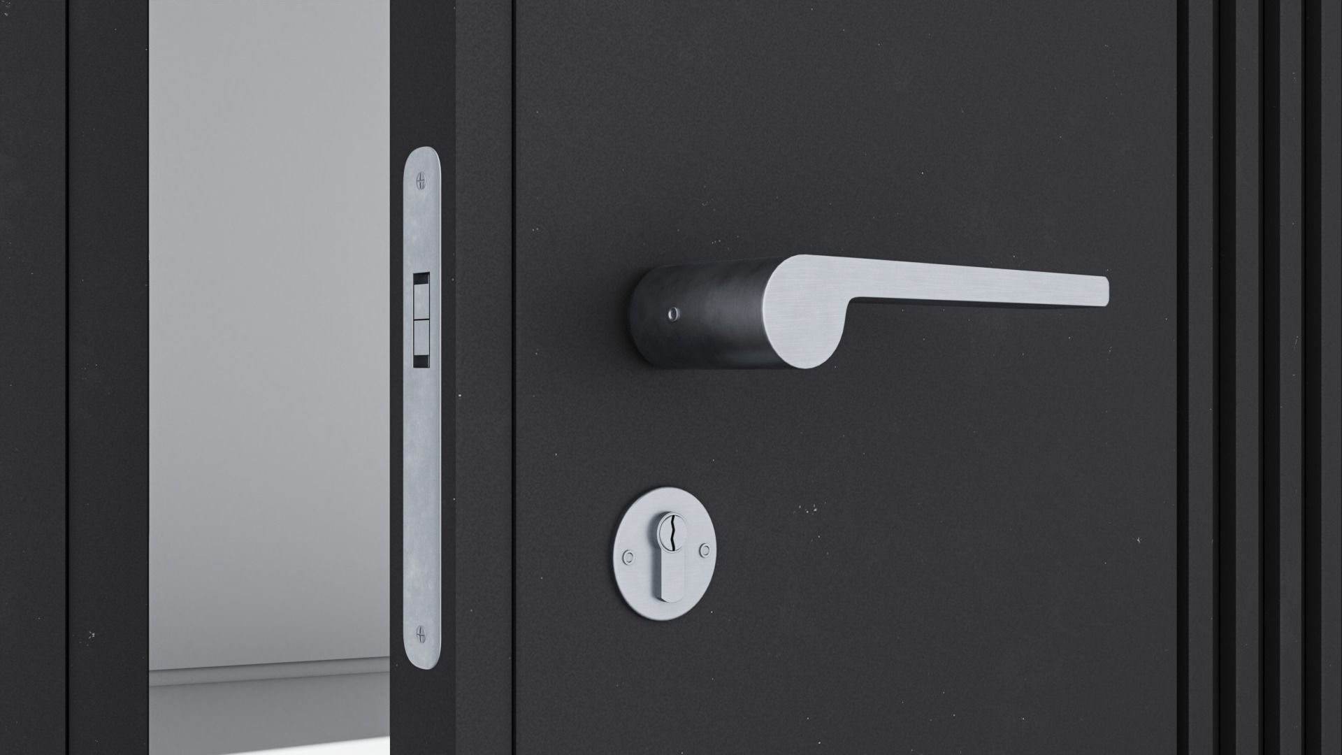 Aluminium door 26 3D model_3