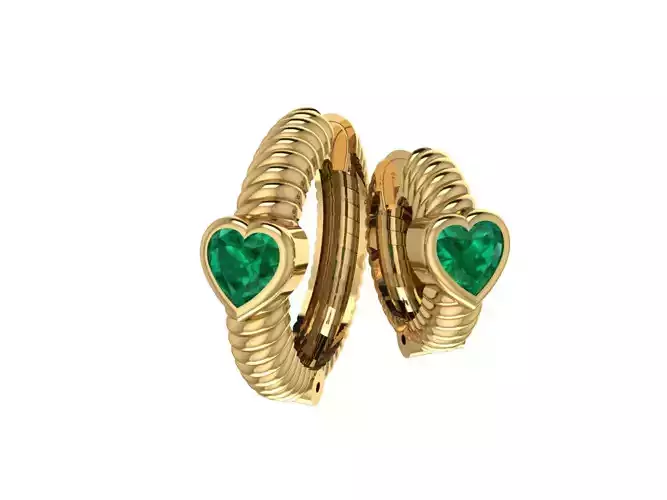 beautiful heart earring