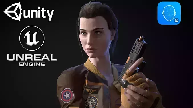 Military Girl - Game Ready