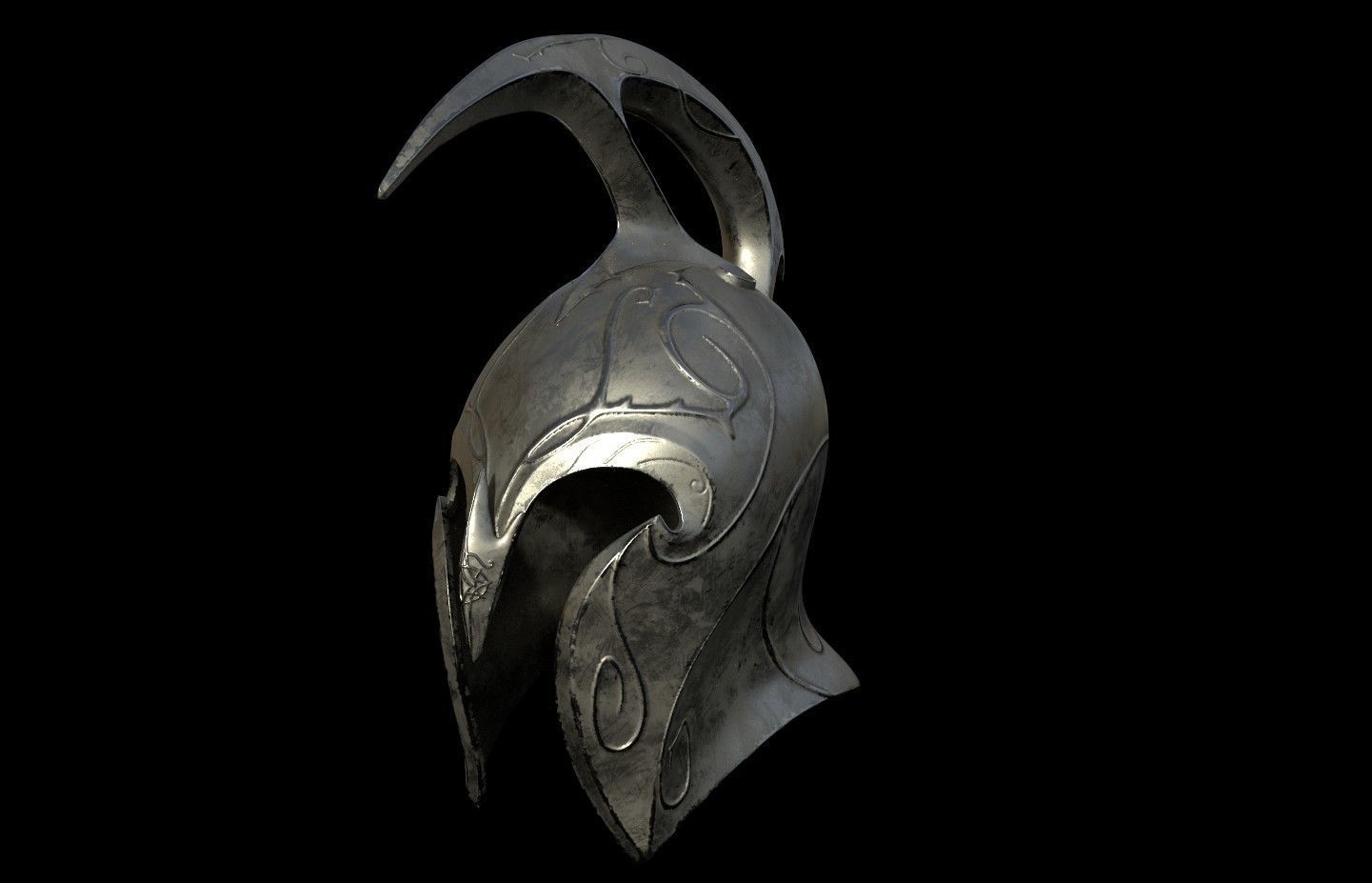 High Elven Helmet lord of the rings 3D DIGITAL DOWNLOAD FILE 3D print model_4