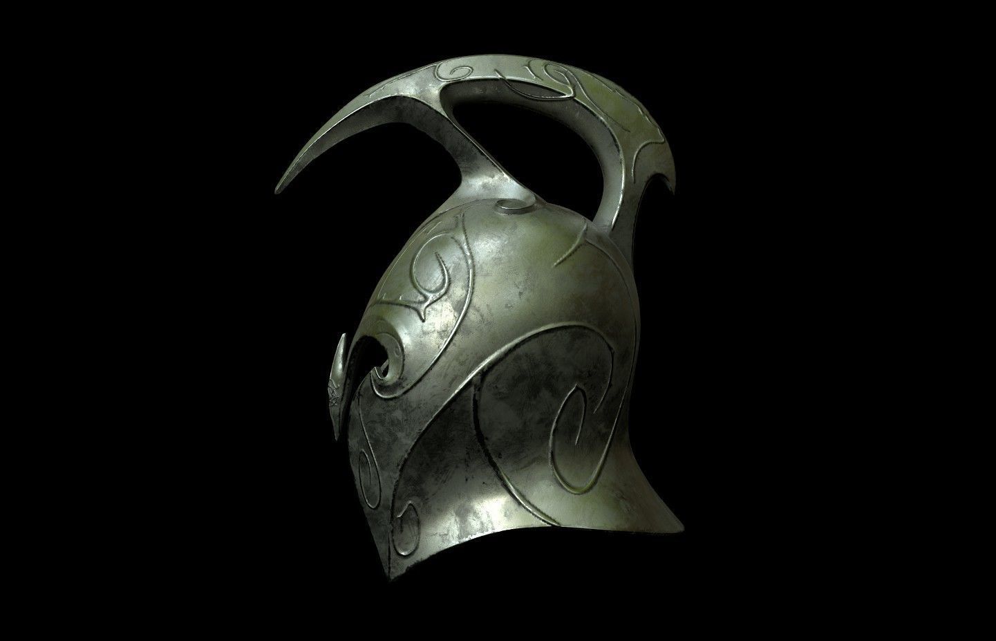 High Elven Helmet lord of the rings 3D DIGITAL DOWNLOAD FILE 3D print model_1