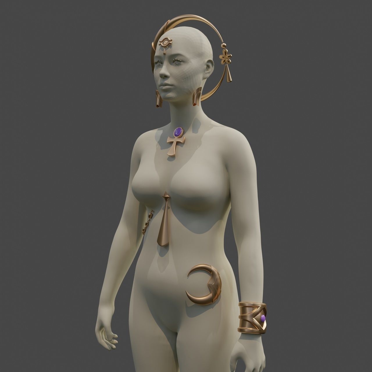 CANDACE COSPLAY 3D PRINT genshin impact 3D print model_3