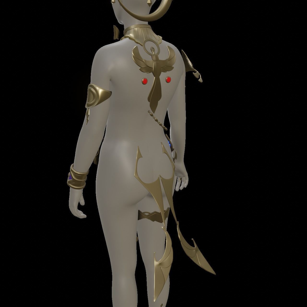 CANDACE COSPLAY 3D PRINT genshin impact 3D print model_11