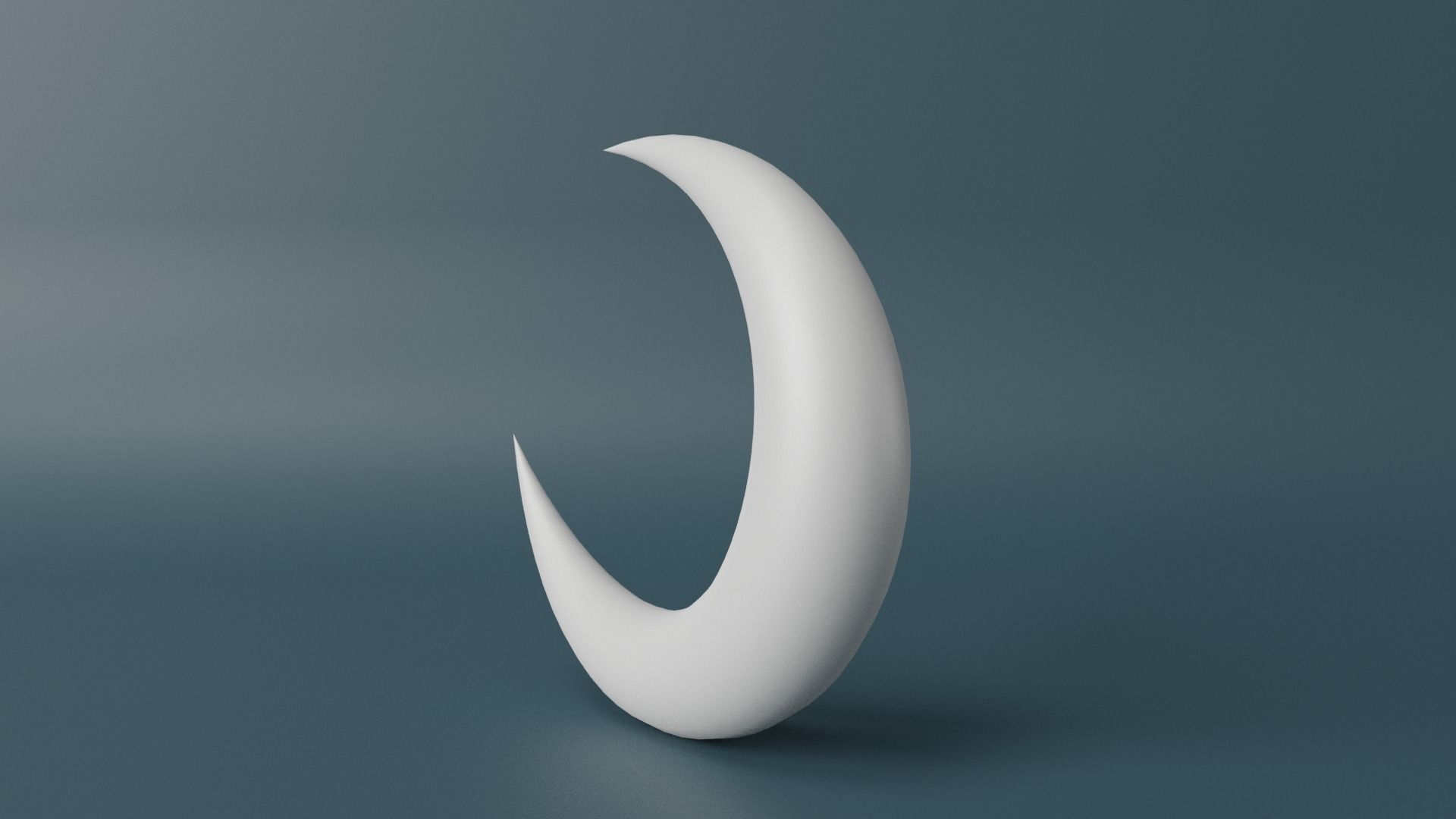 Crescent Moon Low-poly 3D model_9