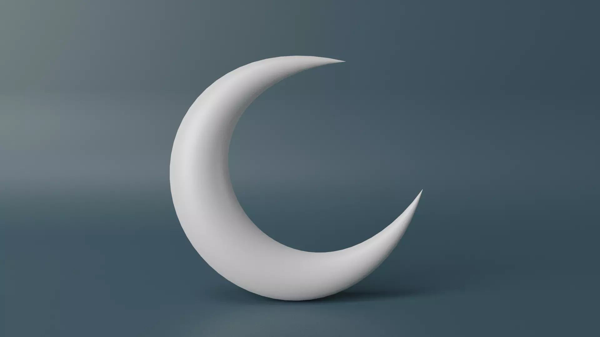 Crescent Moon Low-poly 3D model_0