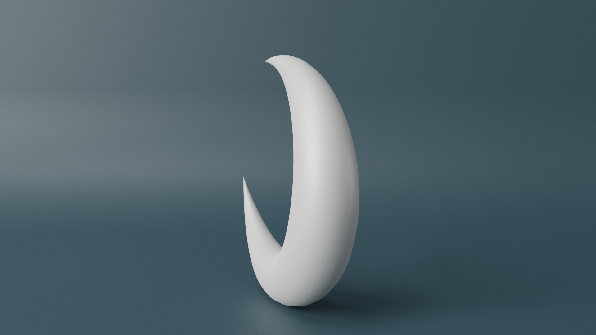 Crescent Moon Low-poly 3D model_8