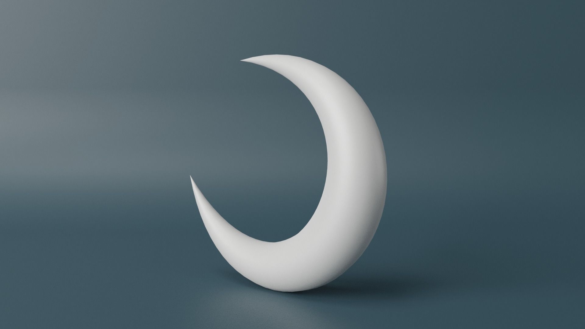 Crescent Moon Low-poly 3D model_10