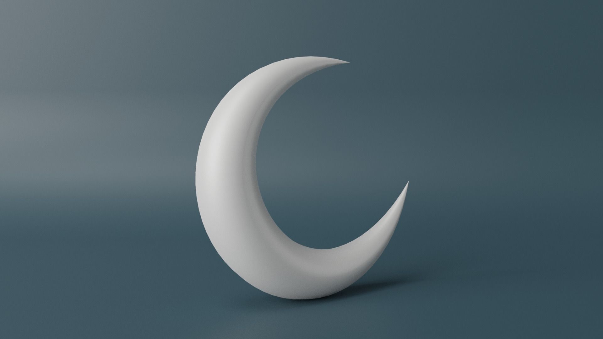 Crescent Moon Low-poly 3D model_5