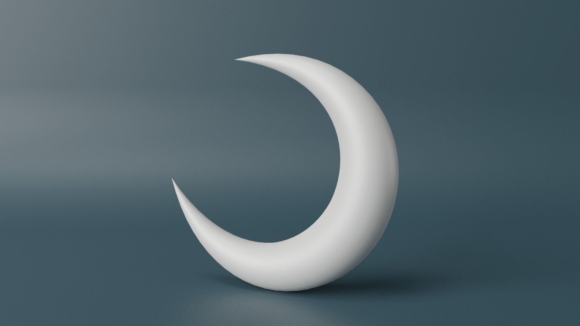 Crescent Moon Low-poly 3D model_11