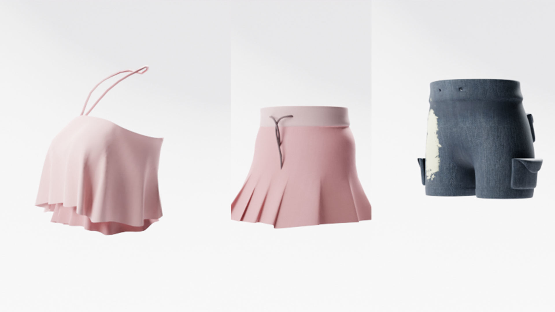 a collection of clothes with pbr textures  Low-poly 3D model_5