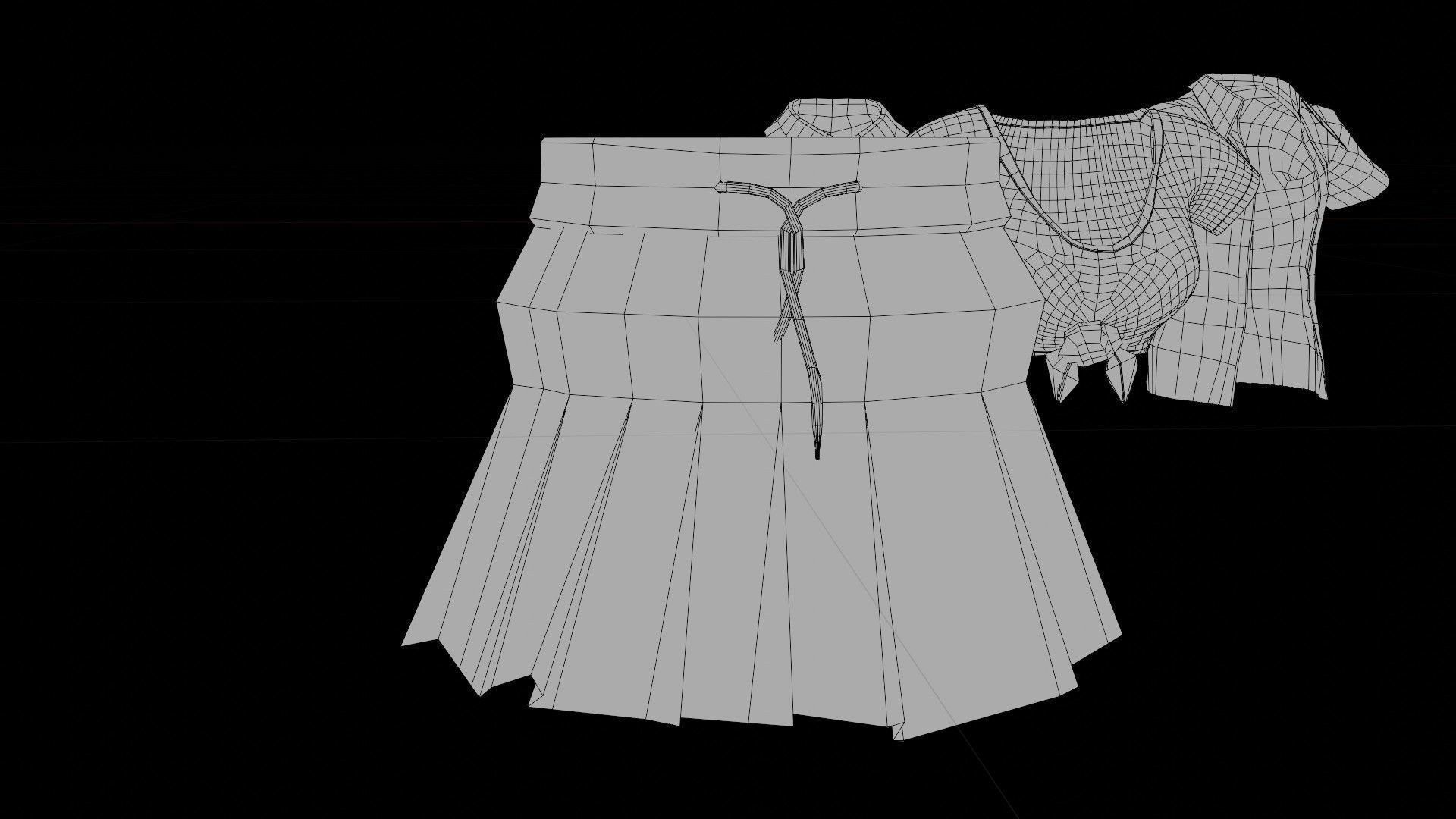 a collection of clothes with pbr textures  Low-poly 3D model_22