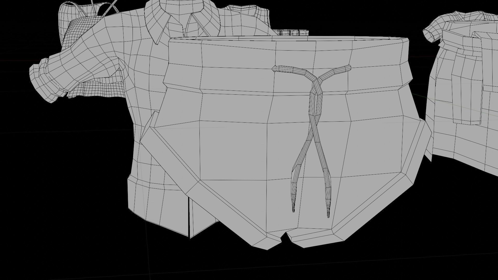 a collection of clothes with pbr textures  Low-poly 3D model_19