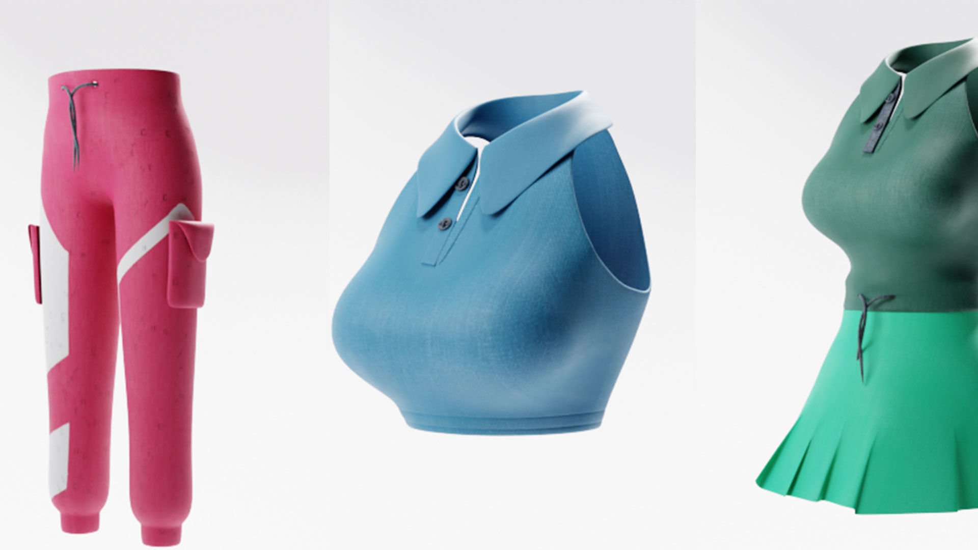 a collection of clothes with pbr textures  Low-poly 3D model_2