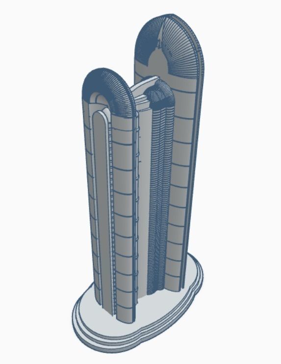 Star Wars building from Coruscant Planet 3D print model_5