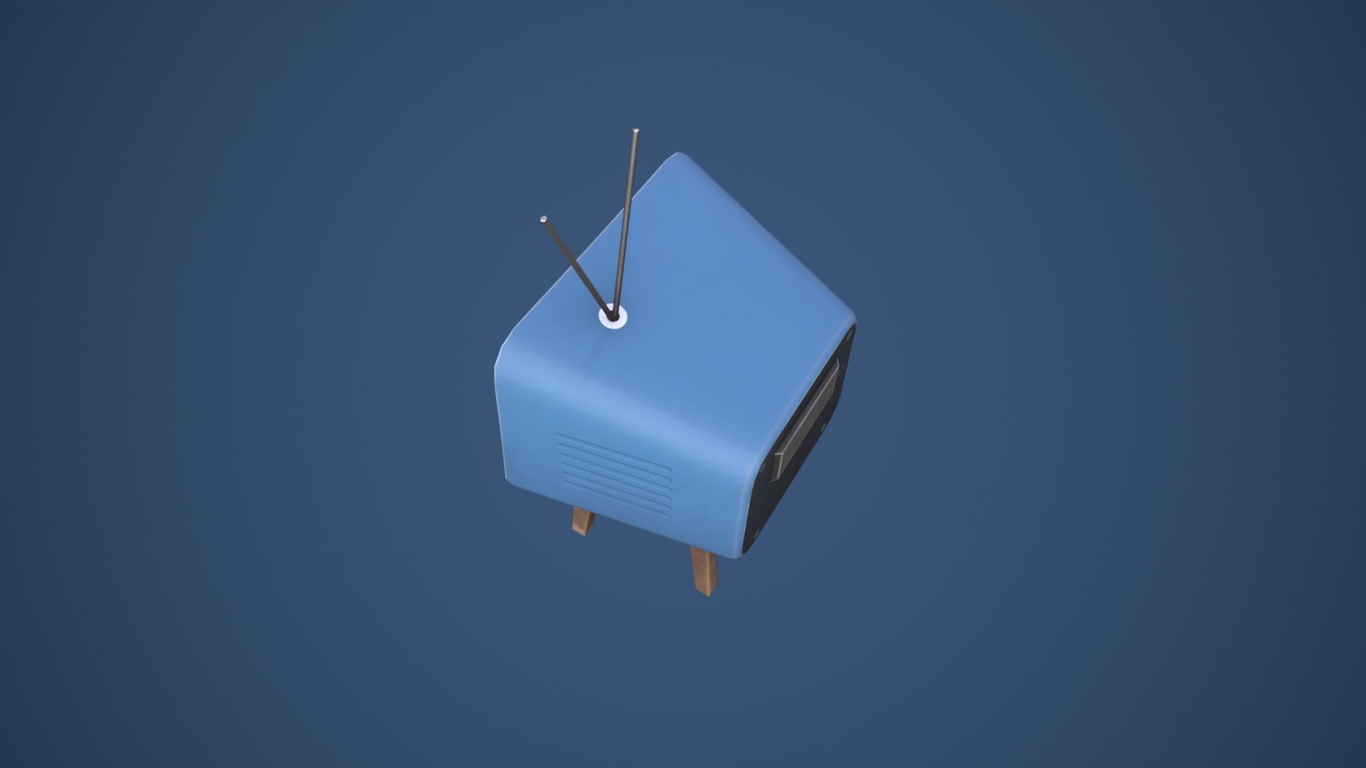 Stylized Retro TV Low-poly 3D model_6