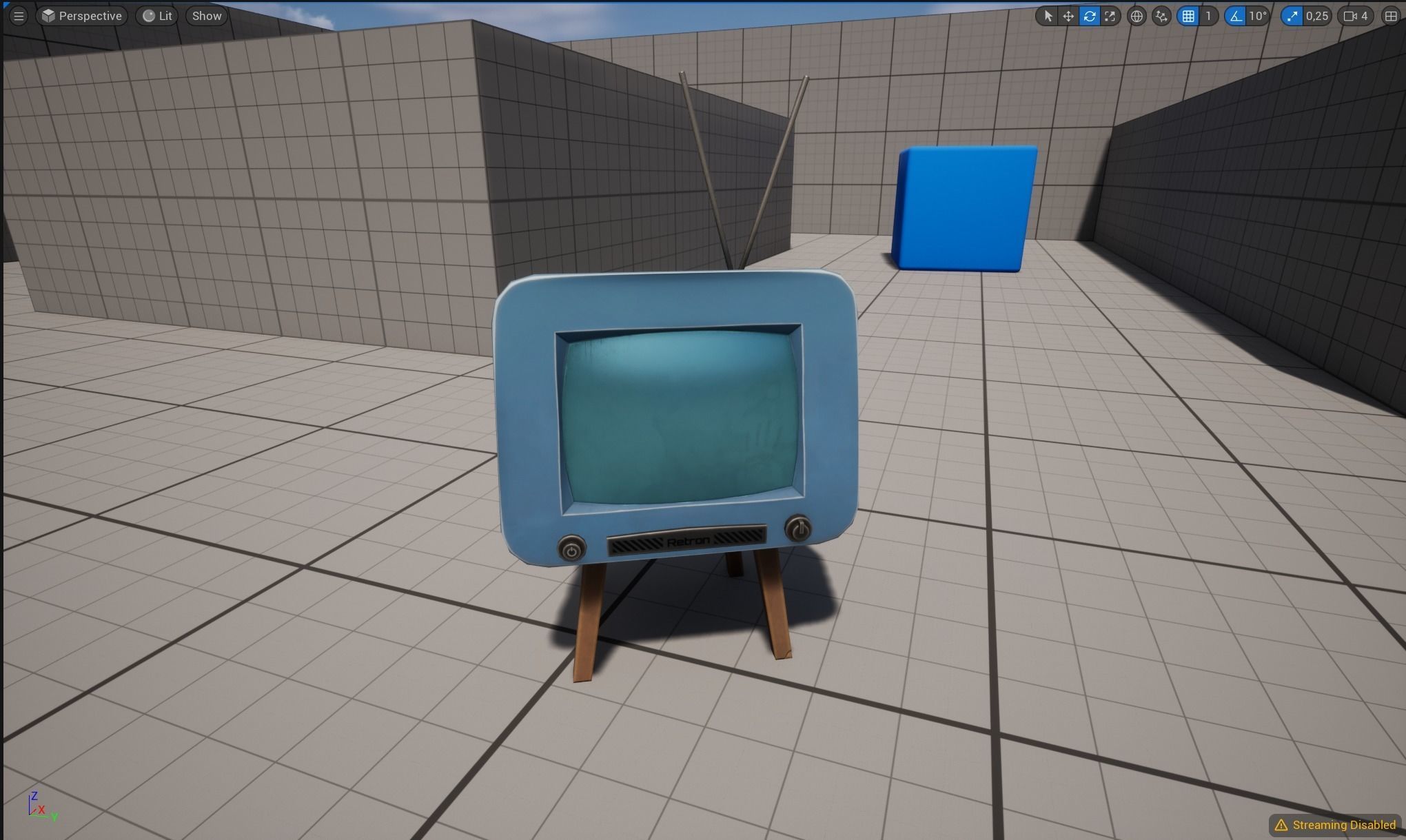Stylized Retro TV Low-poly 3D model_10