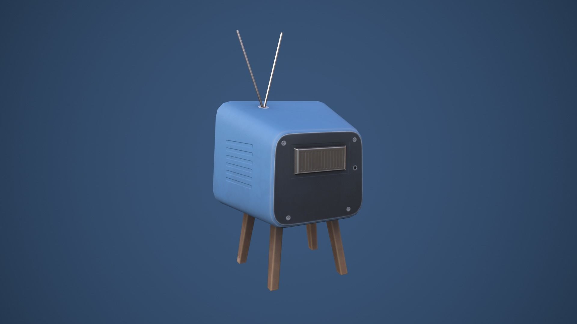 Stylized Retro TV Low-poly 3D model_4
