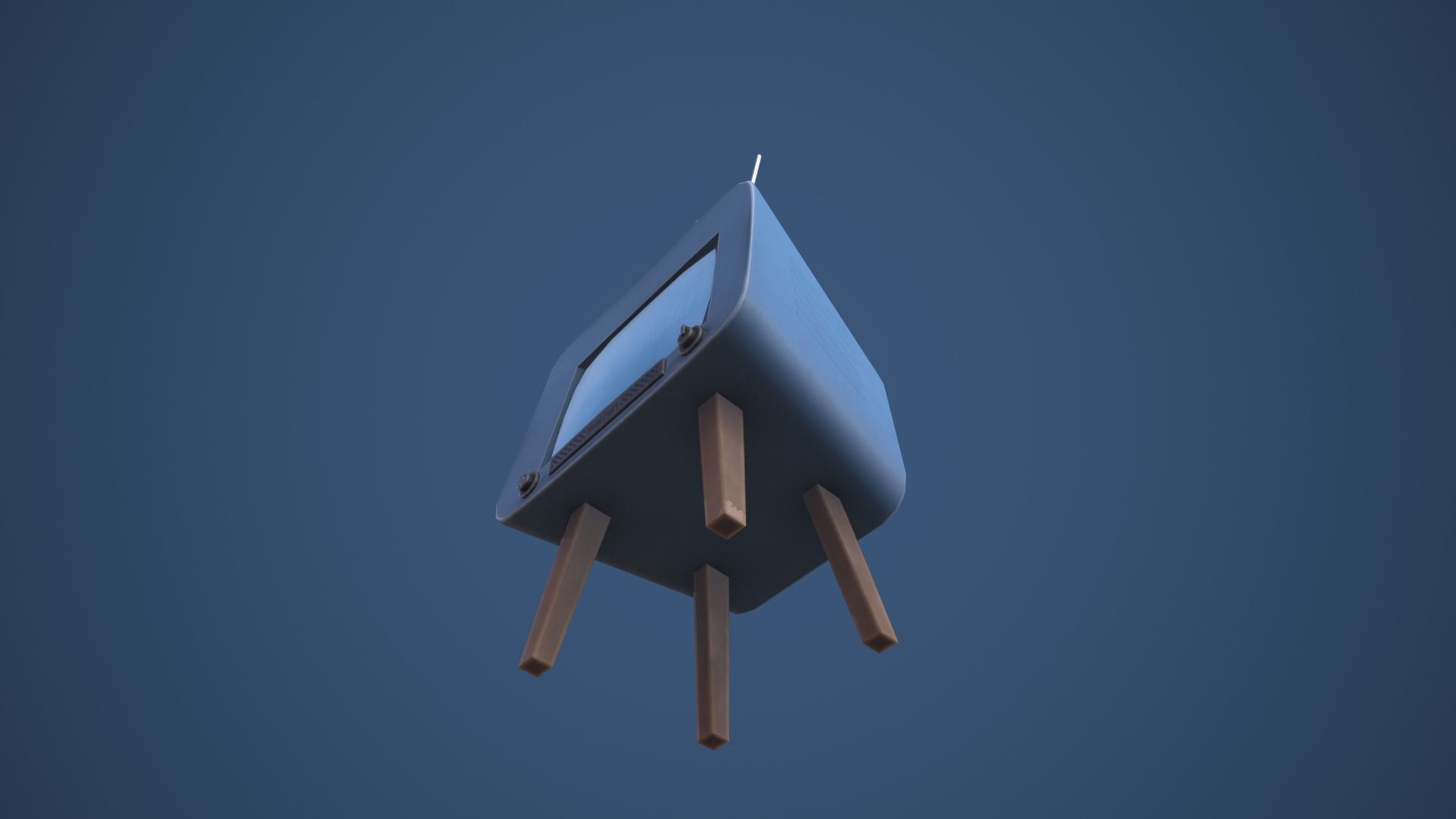 Stylized Retro TV Low-poly 3D model_7