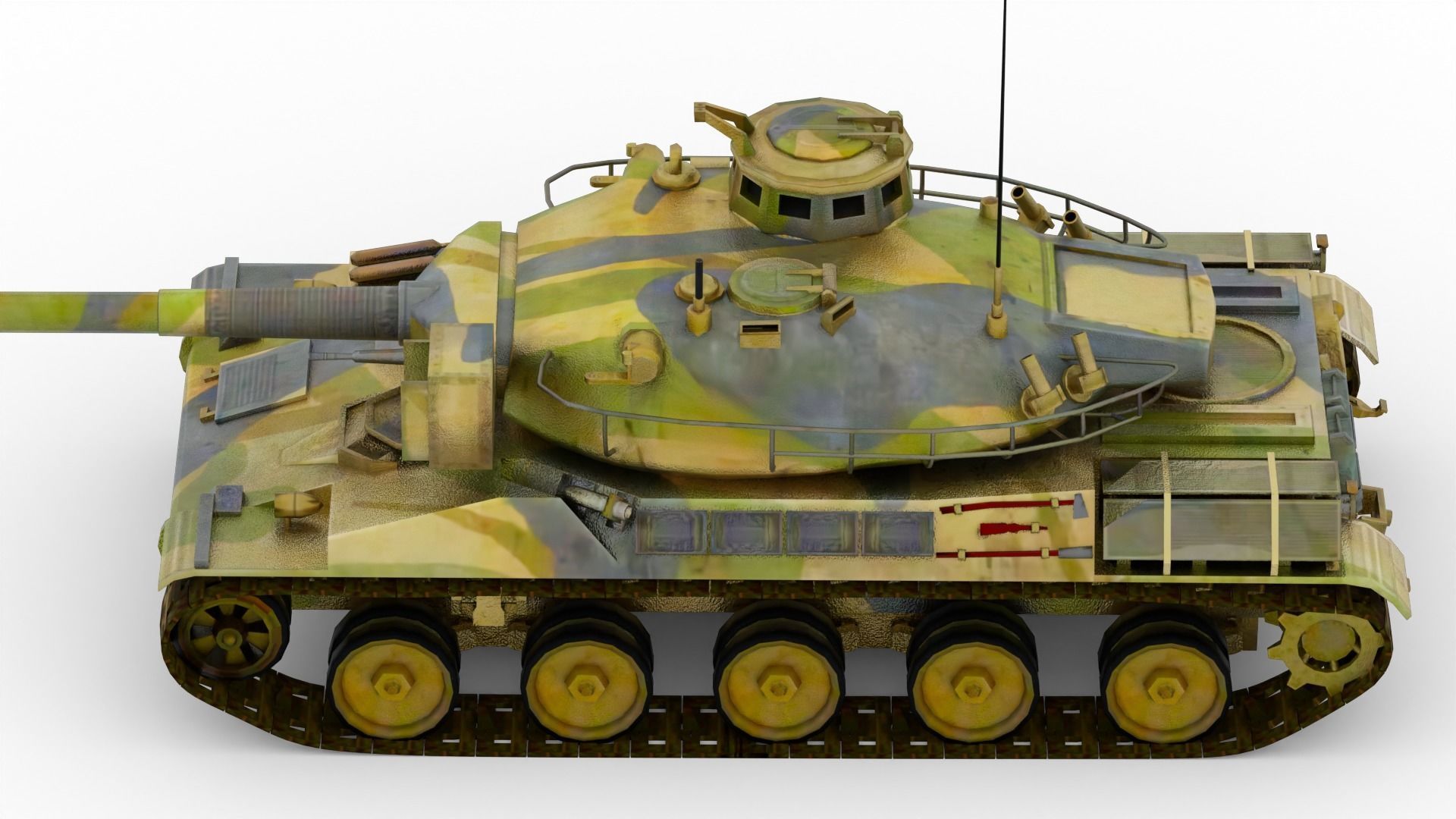 AMX-30 Tank Low-poly 3D model_20