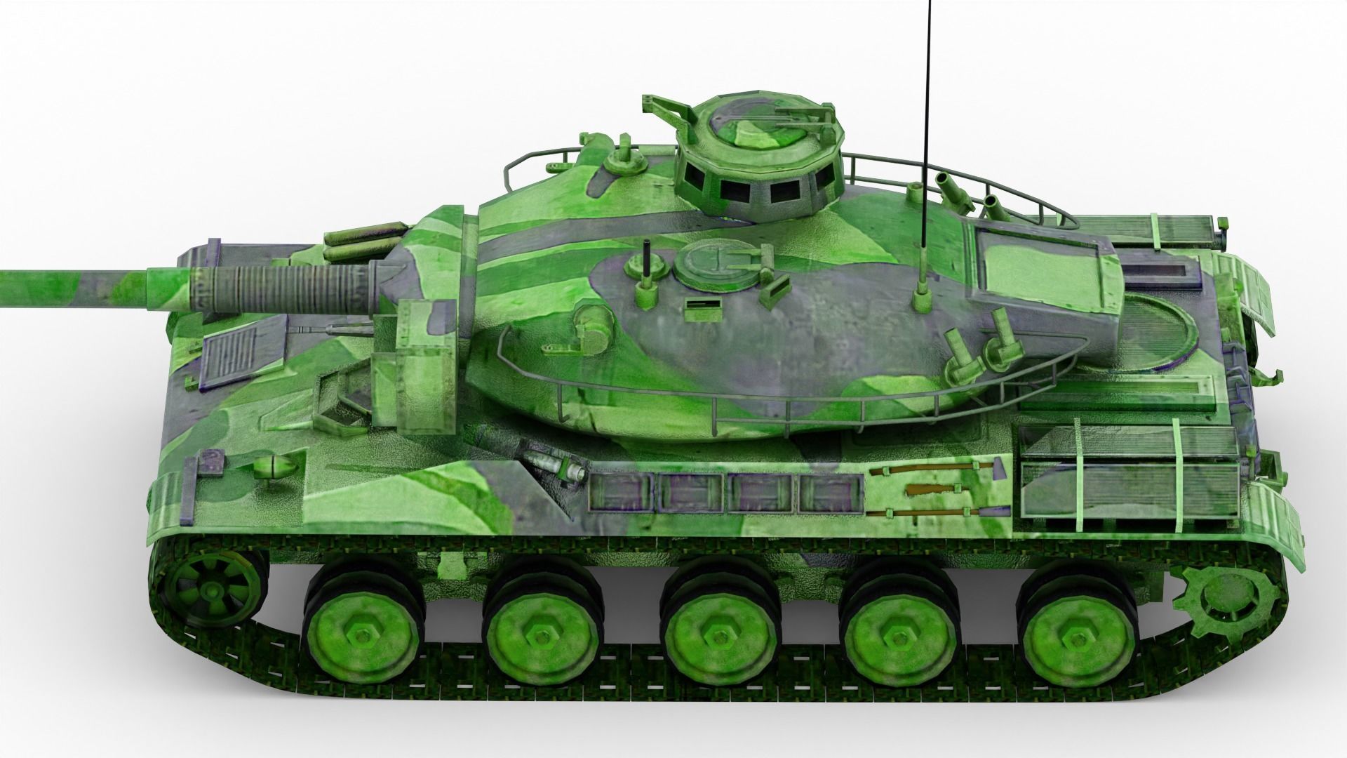 AMX-30 Tank Low-poly 3D model_19