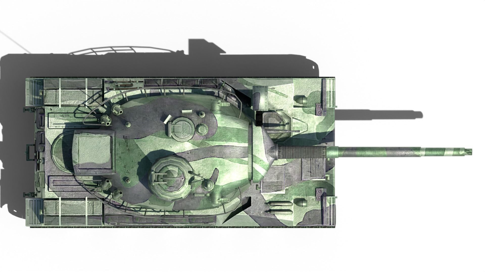 AMX-30 Tank Low-poly 3D model_5