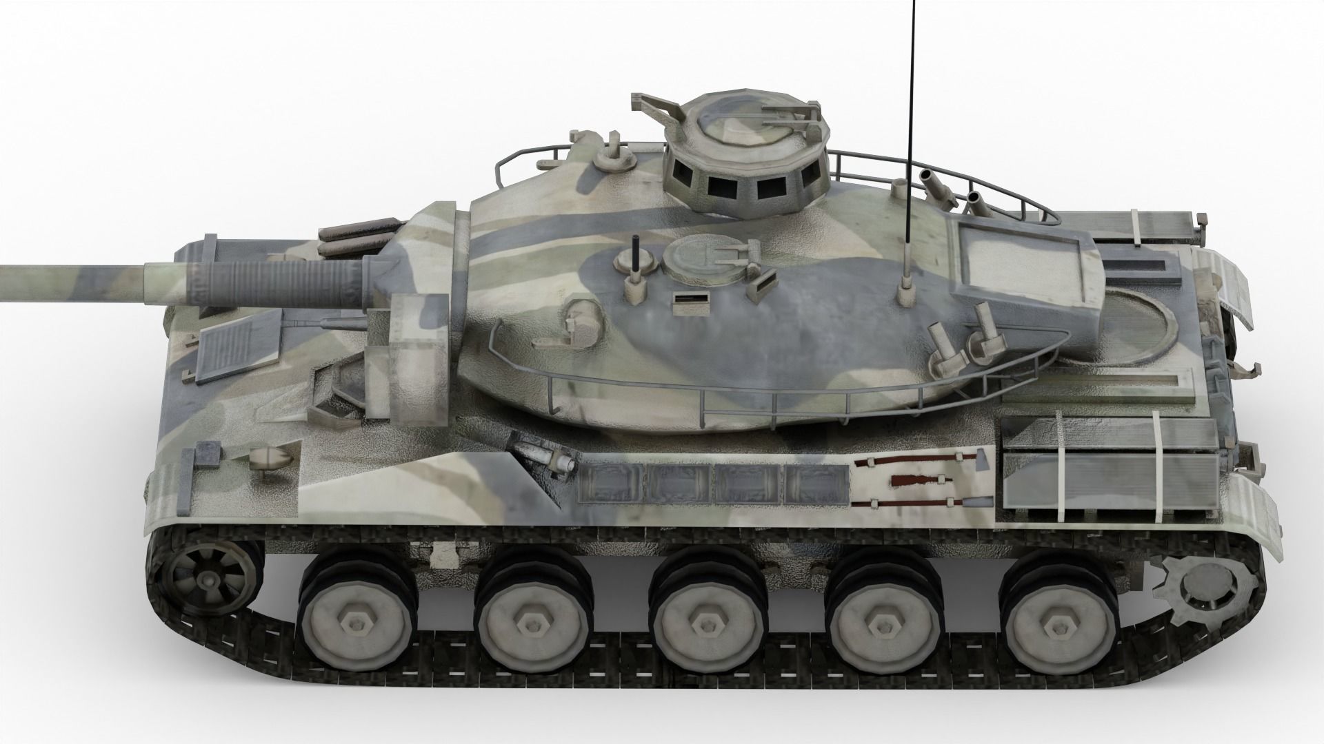 AMX-30 Tank Low-poly 3D model_21