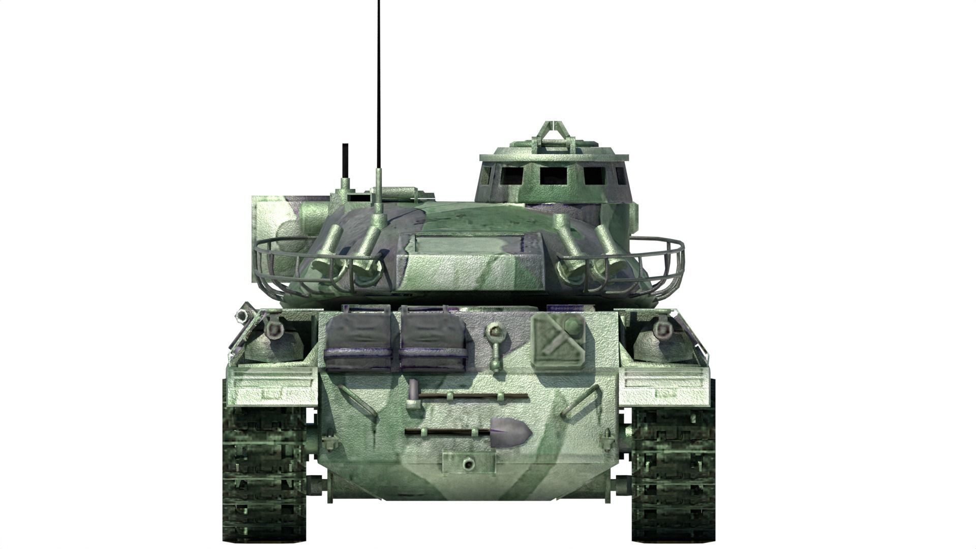 AMX-30 Tank Low-poly 3D model_7