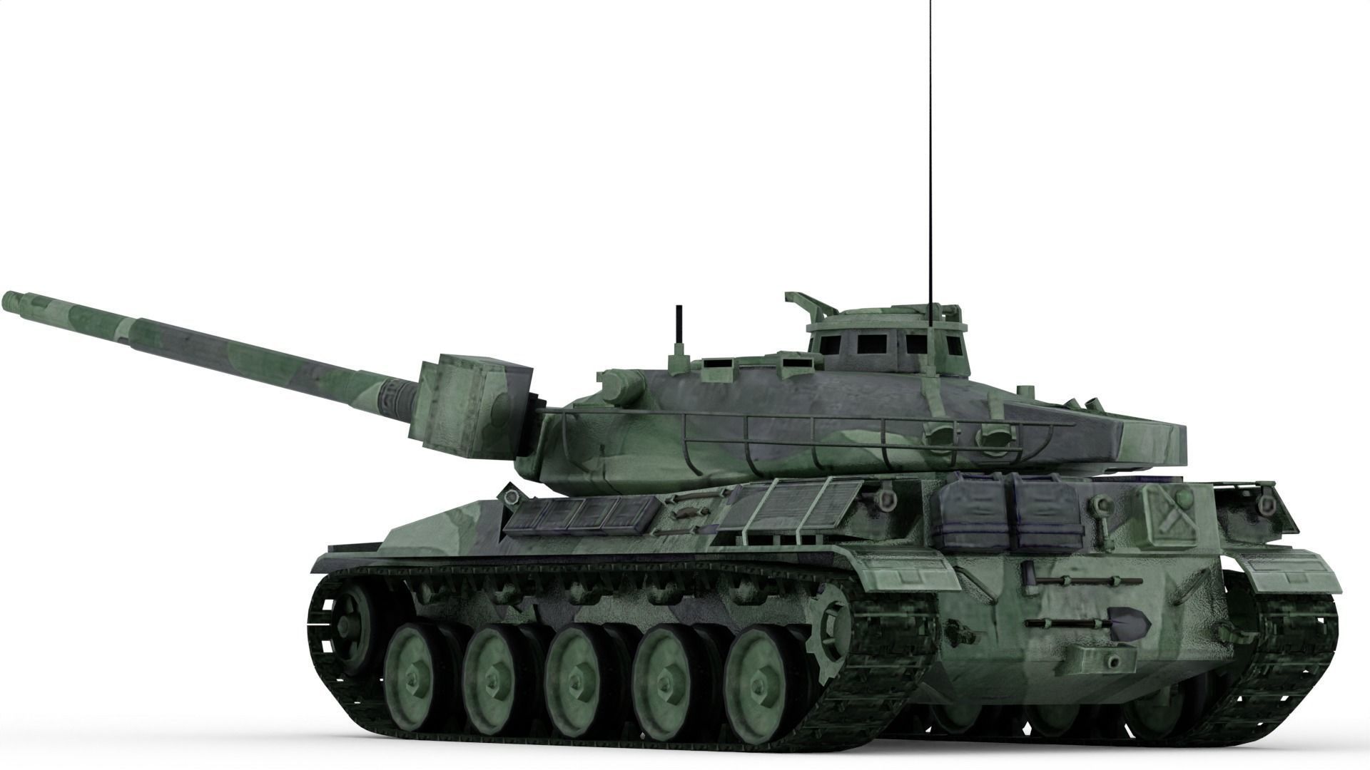 AMX-30 Tank Low-poly 3D model_10