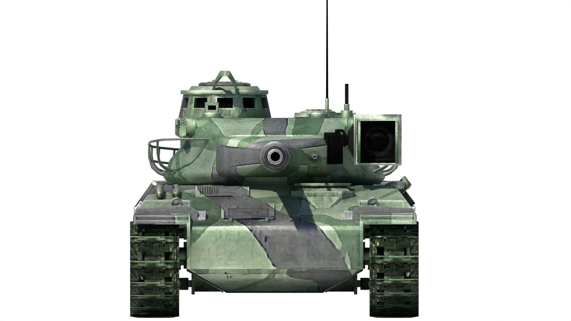 AMX-30 Tank Low-poly 3D model_6