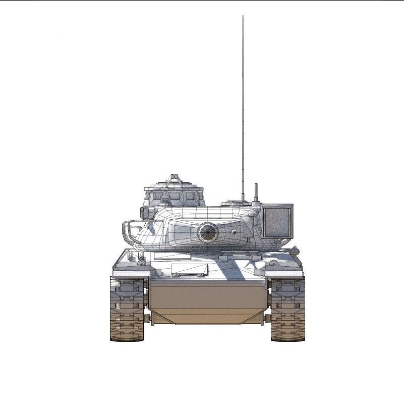 AMX-30 Tank Low-poly 3D model_13
