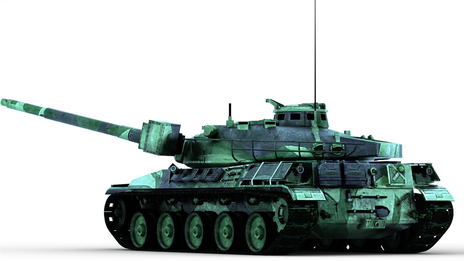 AMX-30 Tank Low-poly 3D model_1