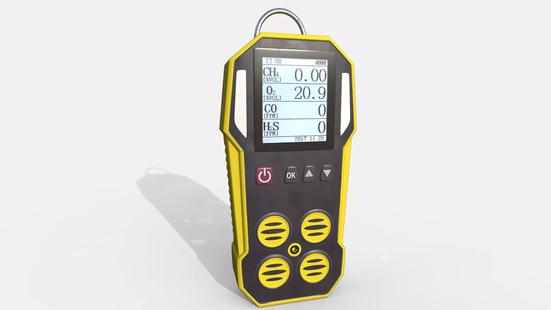 Gas Detector Low-poly 3D model_0
