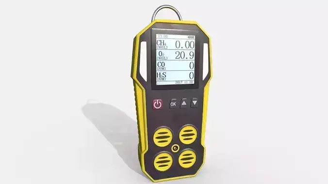 Gas Detector Low-poly 3D model