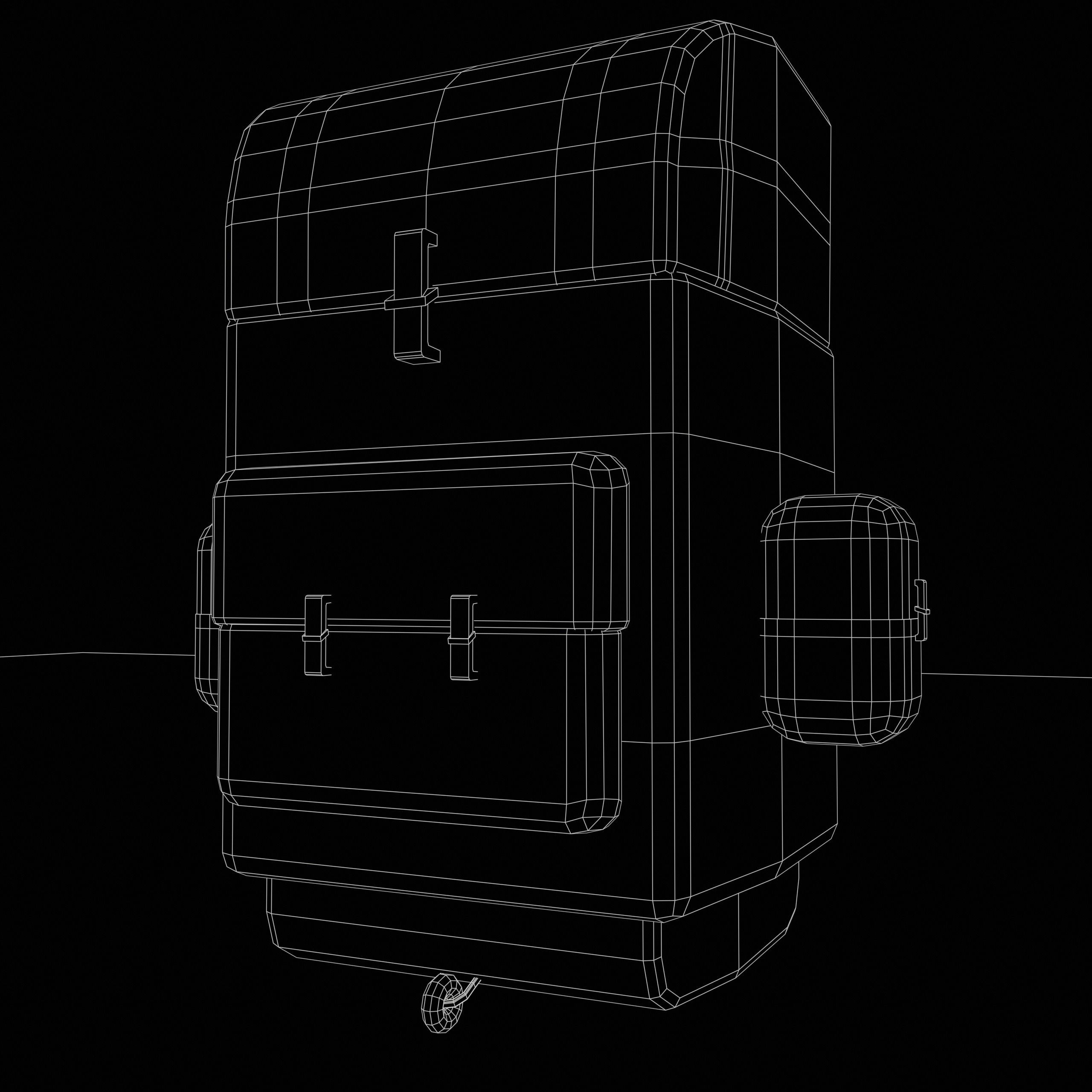 Bag 3d model with PBR texture Low-poly 3D model_6