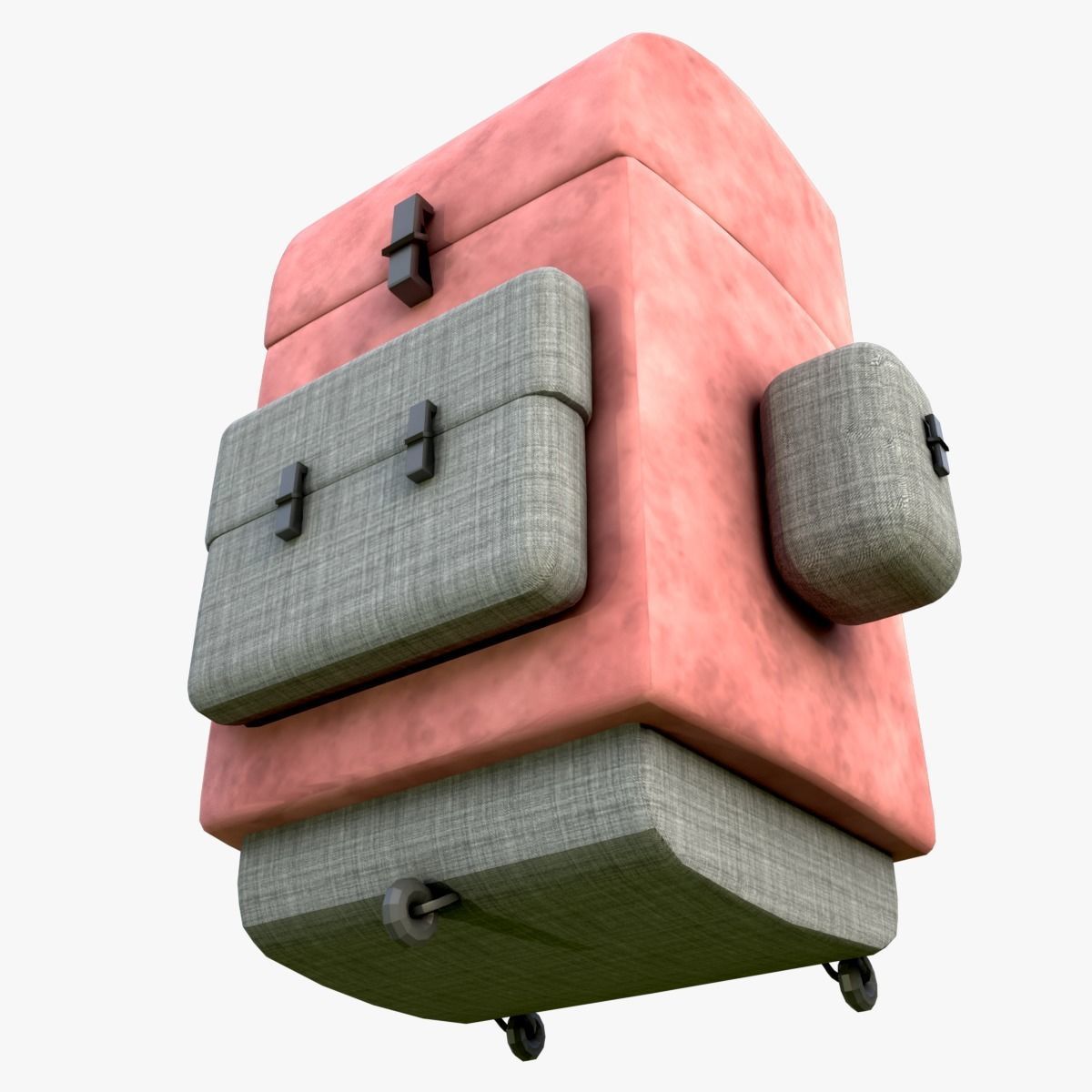 Bag 3d model with PBR texture Low-poly 3D model_7