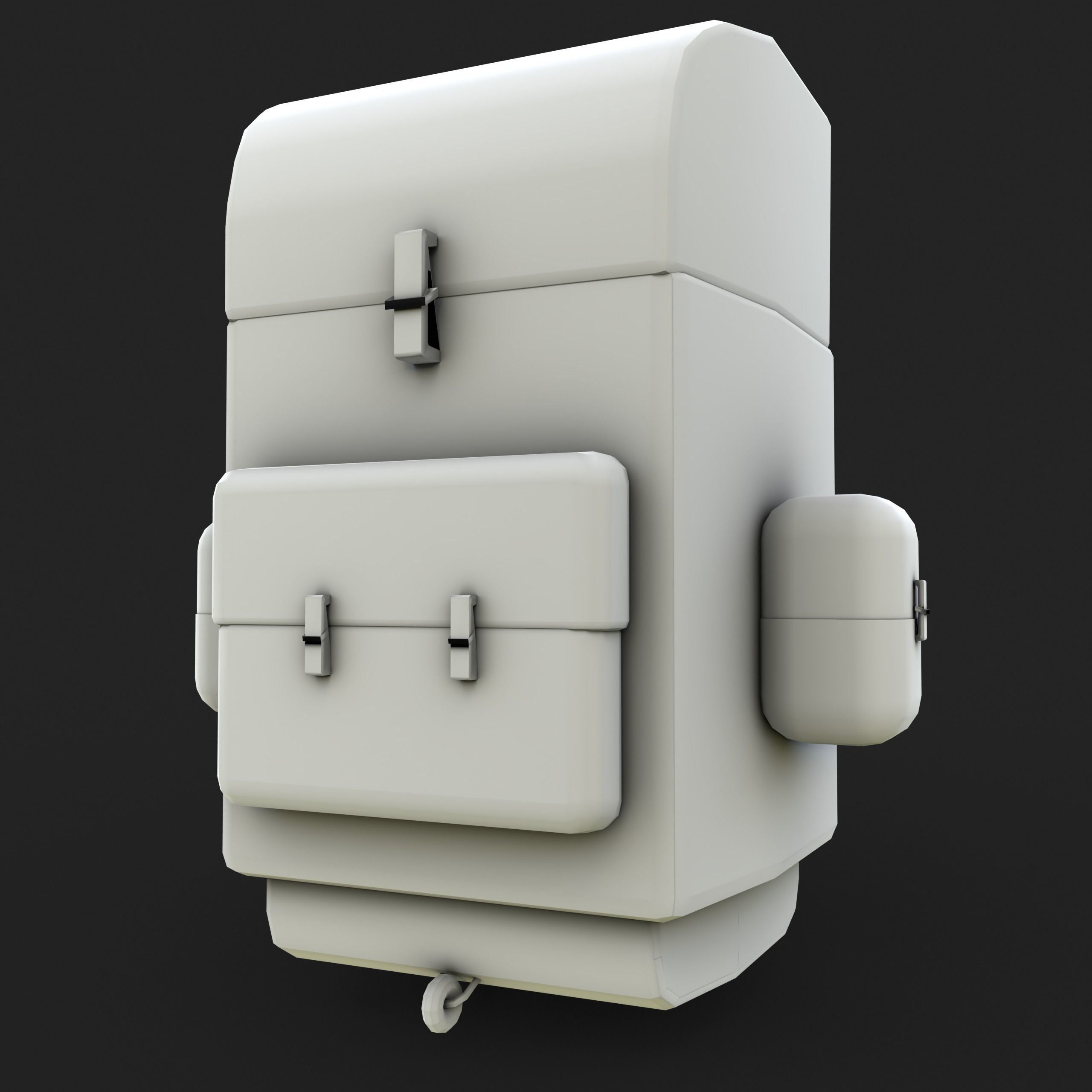 Bag 3d model with PBR texture Low-poly 3D model_2