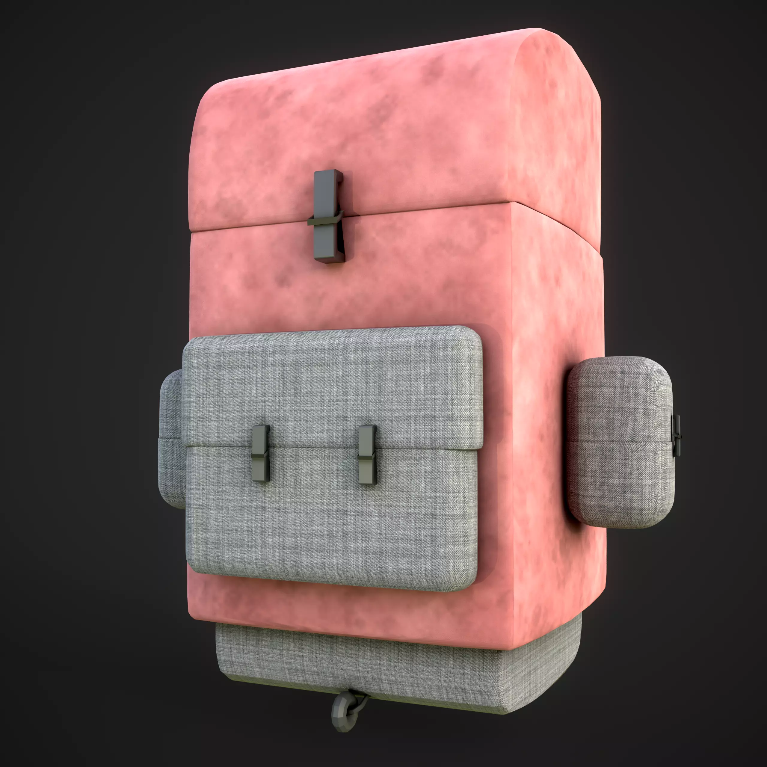 Bag 3d model with PBR texture Low-poly 3D model_0