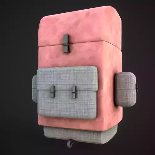 Bag 3d model with PBR texture