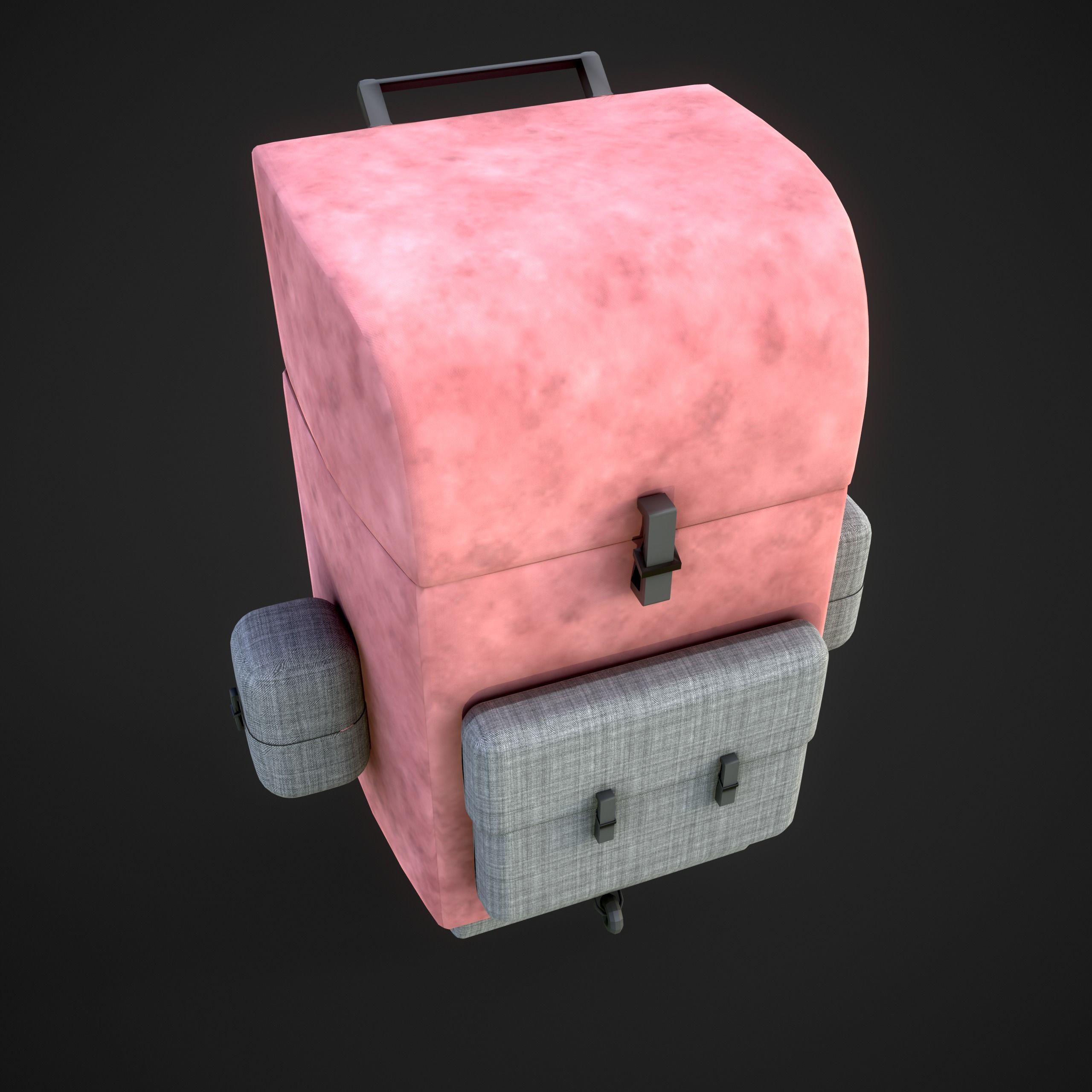 Bag 3d model with PBR texture Low-poly 3D model_4