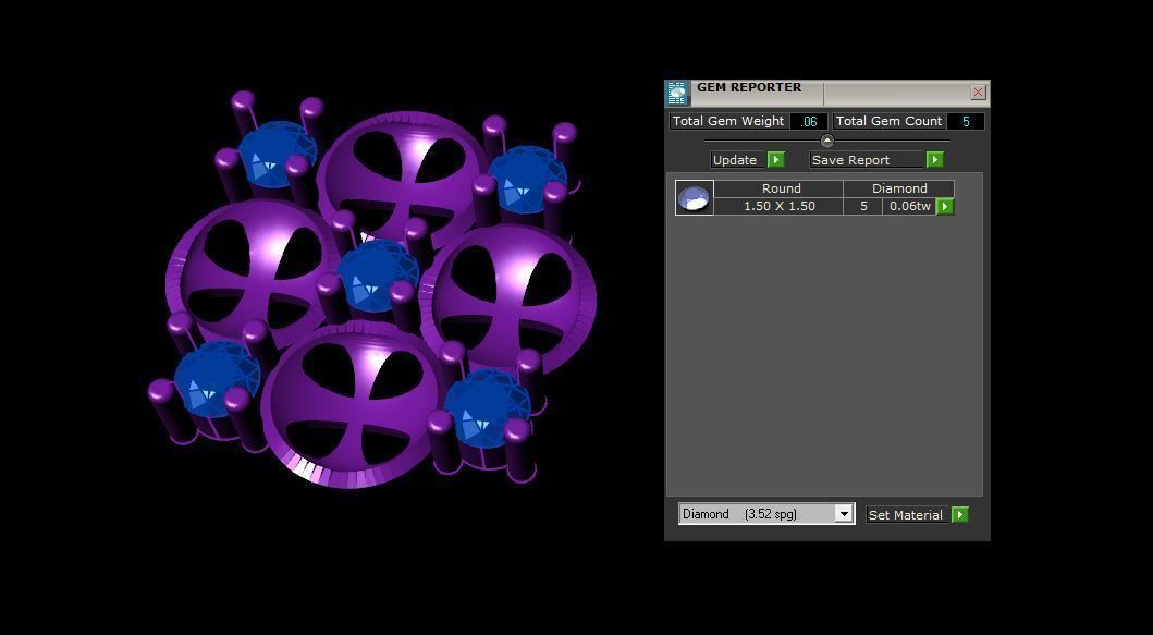 Diamond Style Nose Pin 3D print model_4