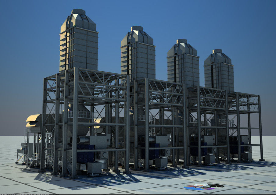 GasTurbine group of steam turbines Free 3D model_4